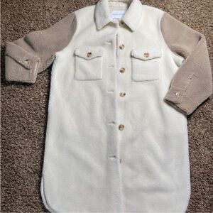 NWT Rebecca Minkoff color block Teddy Shacket coat Large $428